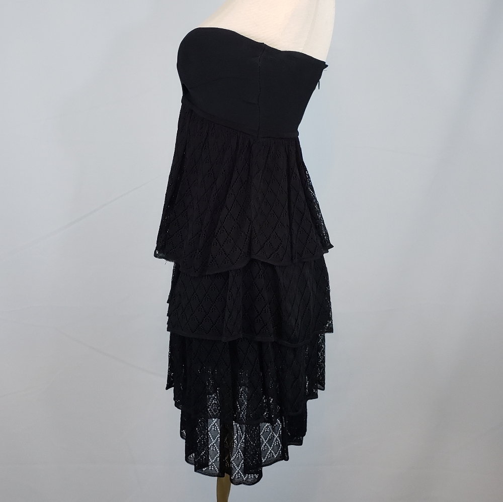 bebe strapless black lace dress size small - Picture 3 of 5